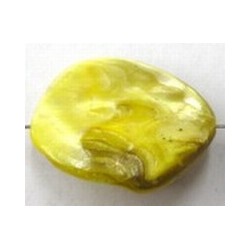 Schelpkraal 15-20mm geel 5st