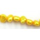 Zoeterwaterparels ca 4mm goudgeel 90cm.
