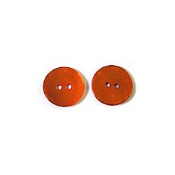 Knoop parelmoer 18mm oranje per stuk