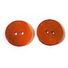 Knoop parelmoer 18mm oranje per stuk