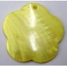 Schelphanger 40mm bloem geel 2st