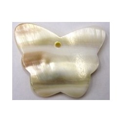 Schelphanger 40mm vlinder naturel 2st