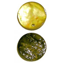 Schelphanger 15mm rond goudbruin 10st