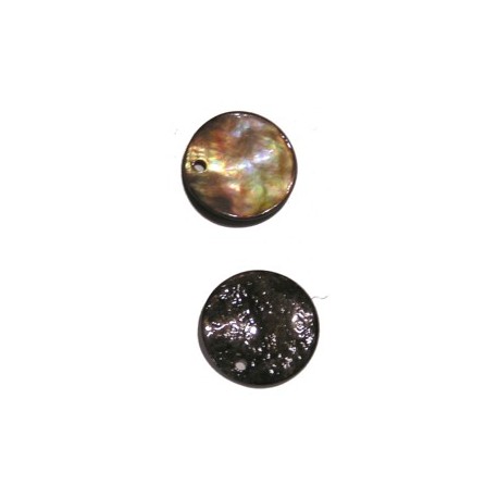 Schelphanger 20mm rond bruin 5st
