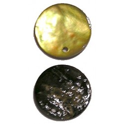 Schelphanger 20mm rond beigebruin 5st