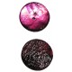 Schelphanger 25mm rond fuchsia 5st