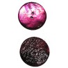 Schelphanger 25mm rond fuchsia 5st