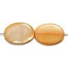 Schelpkraal ovaal 14x9mm zalmrose 10 stuks