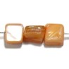 Schelpkraal brokje 8x8mm zalm 25 stuks