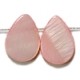 Schelpkraal druppel 9x13mm licht rose 9 stuks