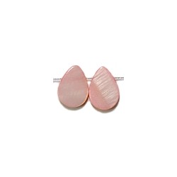 Schelpkraal druppel 9x13mm licht rose 9 stuks