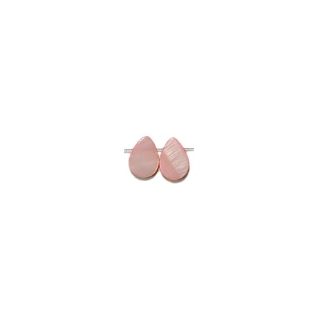 Schelpkraal druppel 9x13mm licht rose 9 stuks