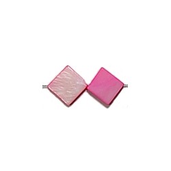 Schelpkraal ruit 11x11mm rose 10 stuks