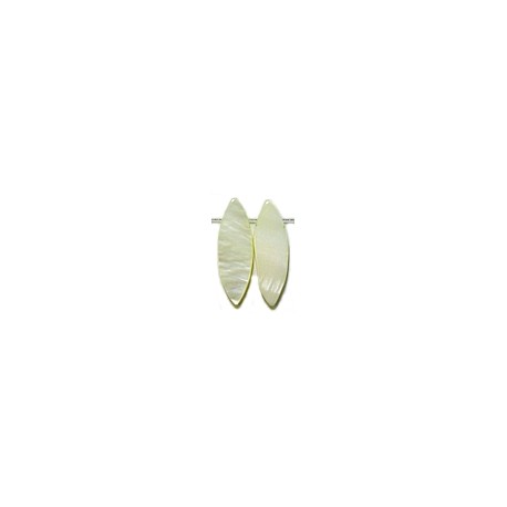 Schelpkraal ovaal 21x8mm ATUREL 8 stuks