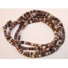 Schelpkraal wit/d. paars mix 2-3mm ca.60cm