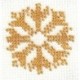 Borduurpakket sneeuwster goud 6x6cm