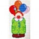 Borduurpakket clown 24x14cm.