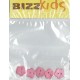 Bloemknoop schelp 14mm rond rose 5st