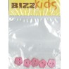 Bloemknoop schelp 14mm rond rose 5st