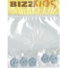 Bloemknoop schelp 14mm rond grijs 5st