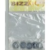 Knoop metaal 17mm rond grijs 5st