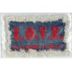 Applicatie Jeans LOVE 50x80mm grijsblauw