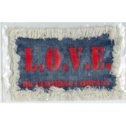 Applicatie Jeans LOVE 50x80mm grijsblauw