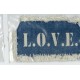 Applicatie Leans LOVE 50x80mm d.blauw