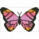 Borduurpakket vlinder oranje/rose/zwart 9x15cm