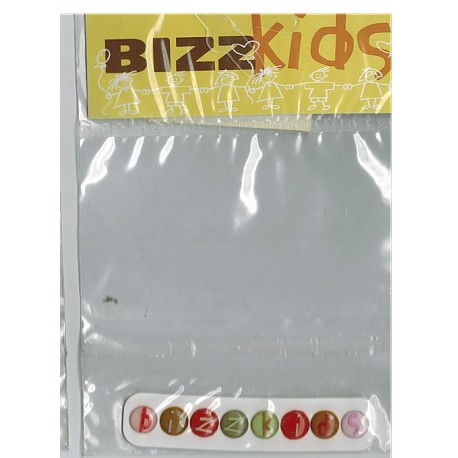 Applicatie BizzKids 15x70mm wit