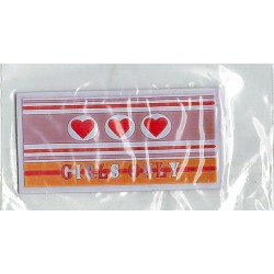 Applicatie Girls Only 70x30mm rose