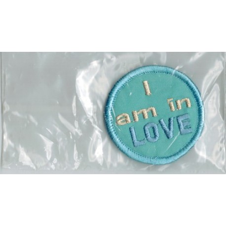 Applicatioe I am in Love 40mm rond blauw