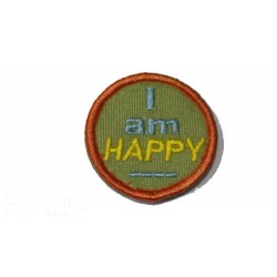 Applicatie I am Happy 40mm groen