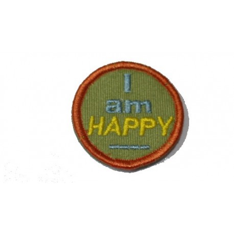 Applicatie I am Happy 40mm groen