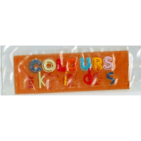 Applicatie Coulours Kids 25x75mm oranje