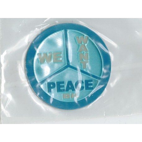 Applicatie We Want Peace 50mm rond blauw