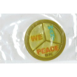 Applicatie We Want Peace 50mm rond groen