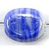 glaskr 12x15mm blauw/wit gestreept 20stuks