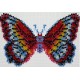 Borduurpakket vlinder multicolor 9x13 cm.