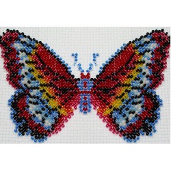 Borduurpakket vlinder multicolor 9x13 cm.