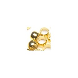 Knijpkralen 3mm verguld 50 stuks