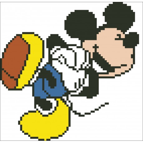 Borduurpakket mickey 15x15cm