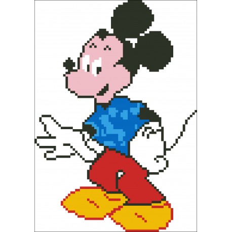 Borduurpakket mickey 3 22x15cm