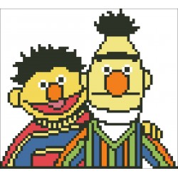 Borduurpakket bert en ernie 1 14x15cm