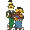 Borduurpakket bert en ernie 2 20x13cm