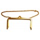 Tasbeugel 11.5cm recht goudkl. met ketting p. st