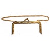 Tasbeugel 12cm recht goudkl. met ketting p. st