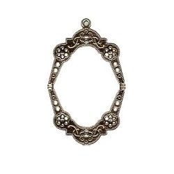 tasbeugel 2,5cm dubbel oud zilver