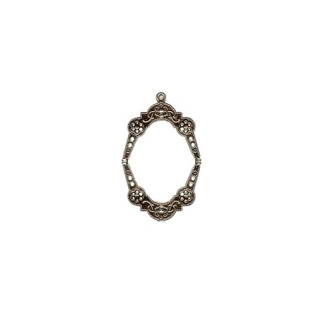 tasbeugel 2,5cm dubbel oud zilver