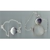 Schaarbeugel 2.5/6CM verzilverd met ketting